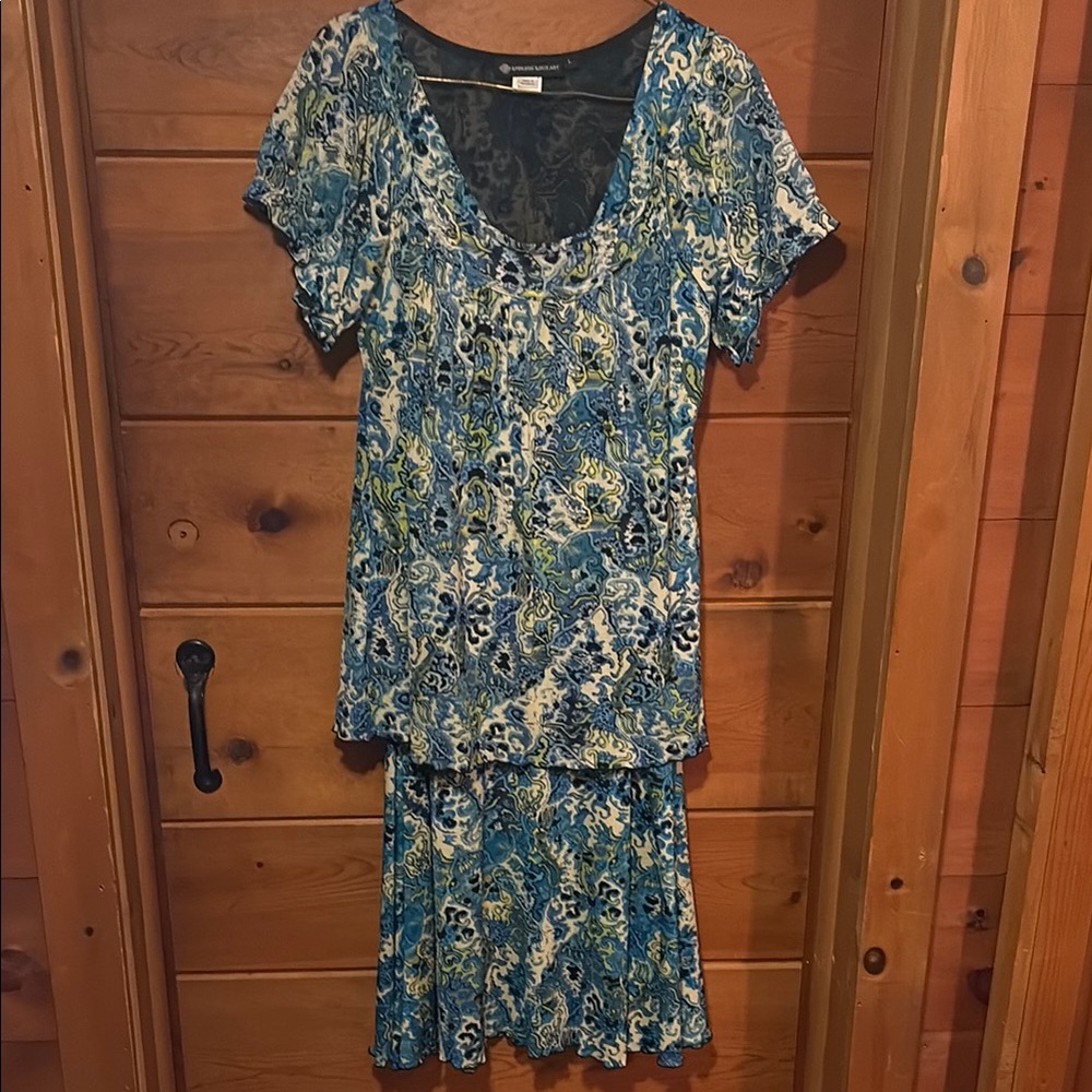 Two in one floral dress